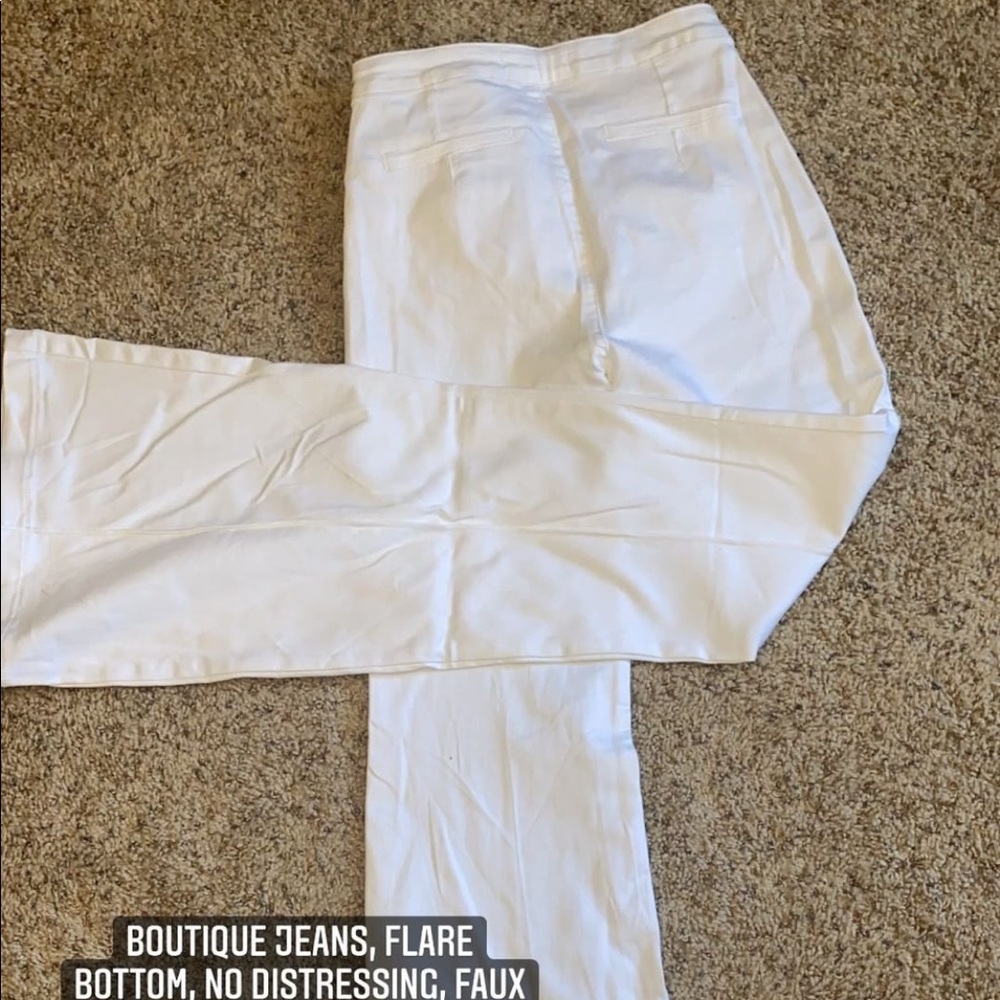 White boutique jeans.